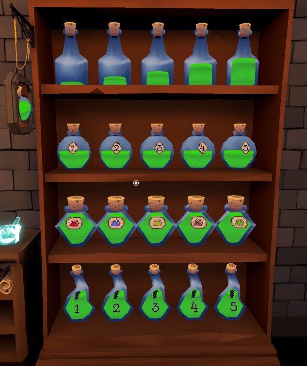 Green Potion Shelves Solution
