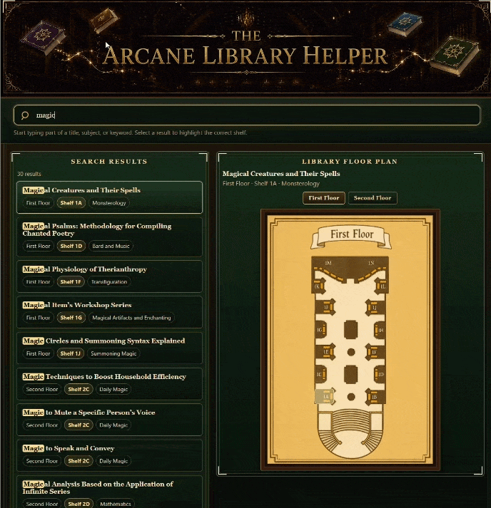 Arcane Library Helper