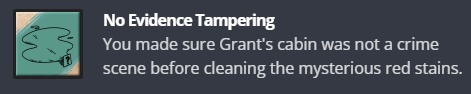 No Evidence Tampering
