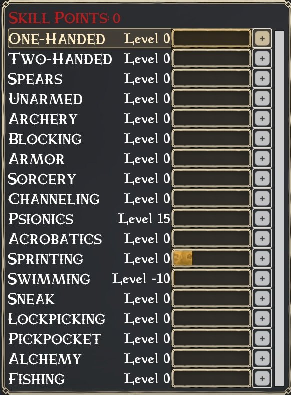Character Skills Work
