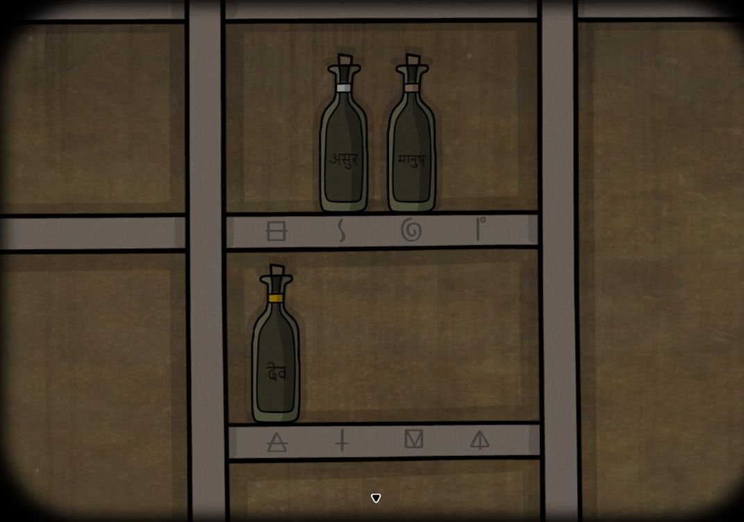 place the wine bottles in the cellar
