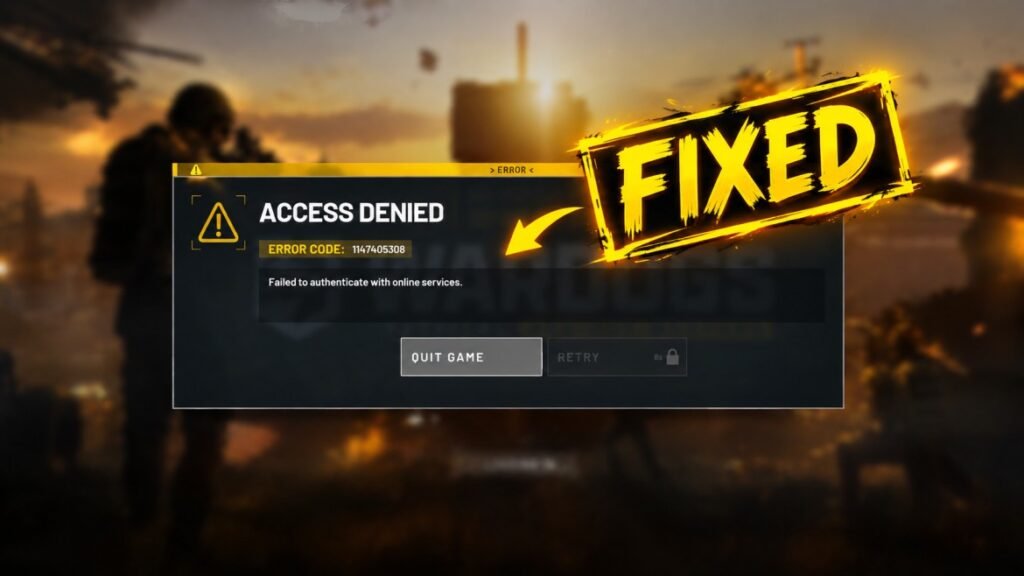 WARDOGS - How to Fix Error 1147405308: Access Denied