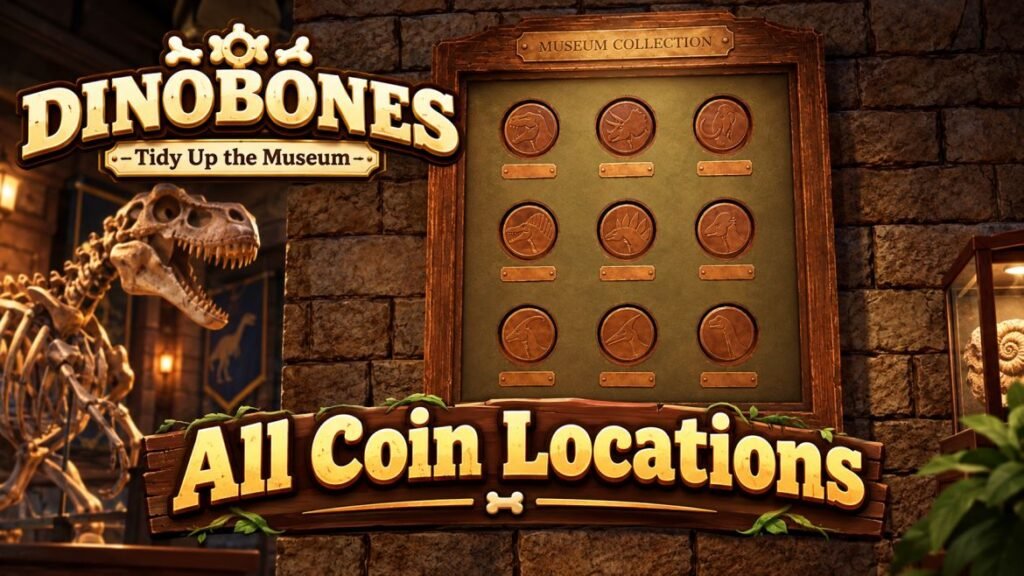DinoBones: Tidy Up the Museum - All 9 Coin Locations