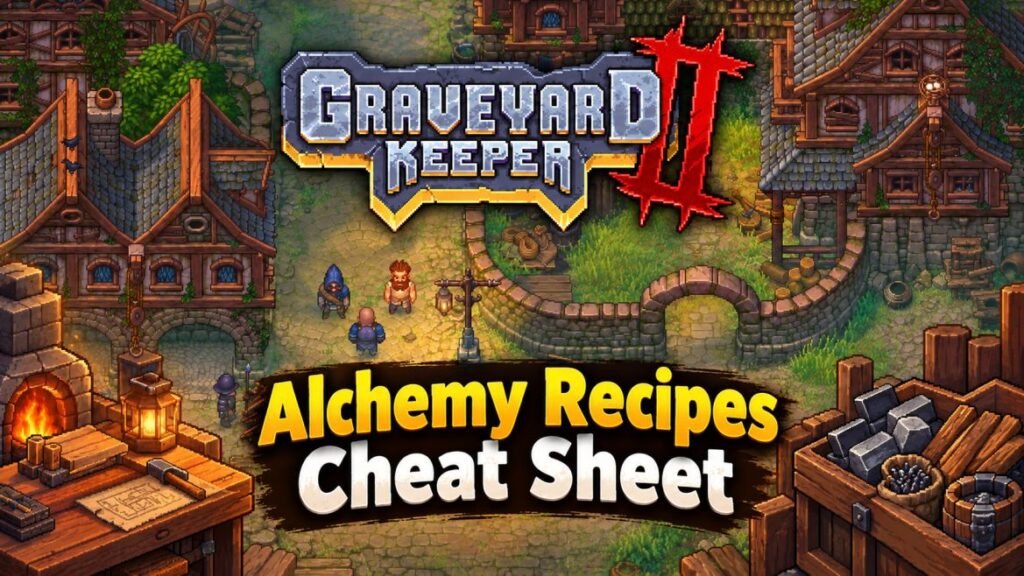 Graveyard Keeper 2 Alchemy Recipes Cheat Sheet