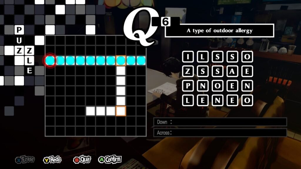 Persona 5 Royal Crossword Puzzle Answers and Dates