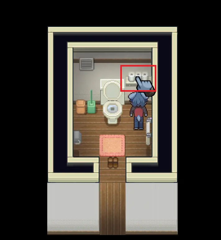  toilet paper on the shelf five times