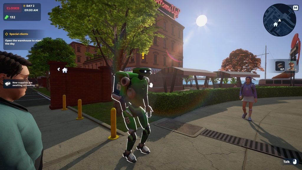 Green Robot Near Rocket Post