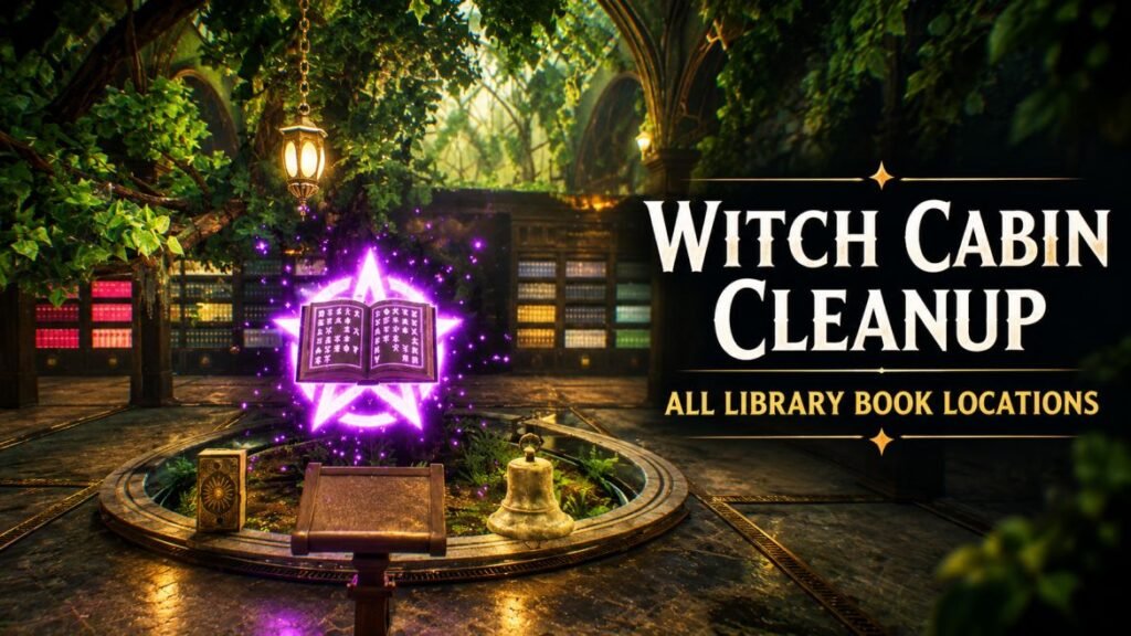 Witch Cabin Cleanup: All Library Books