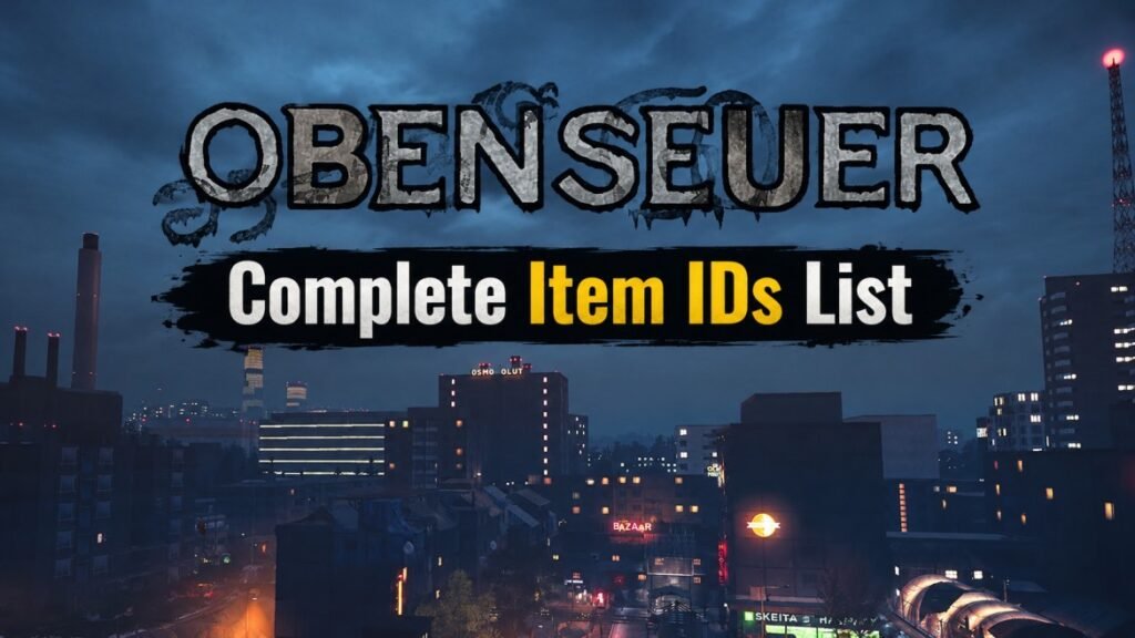 Obenseuer Item IDs List